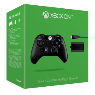 Xbox One Wireless Controller Jack (Black) + Play & Charge Kit 
